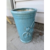 Image 3 : Yellow Wooden Chair, Green Wooden Child's Chair, Grapevine Wreath, Blue Ceramic Vase