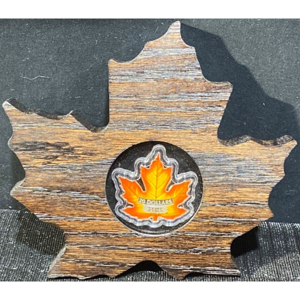 2016 $20 Colourful Maple Leaf Fine Silver Coin 31.5 Grams