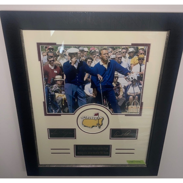 Framed Iconic Image of Golfers Ben Hogan & Arnold Palmer at the 1966 Masters Tour