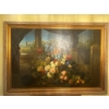 Image 1 : John Scott (Attributed) Title: Still Life with Floral Arrangement in Architectural Setting
