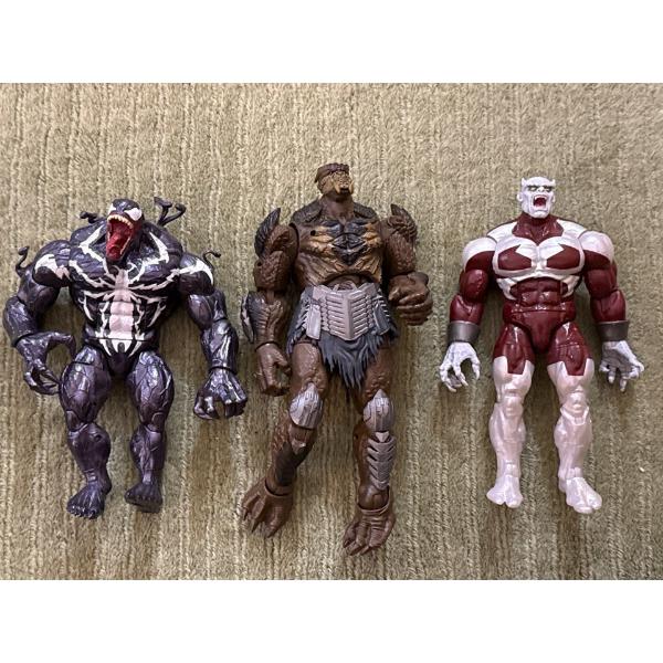 Marvel 2018 Legends Cull Obsidian BAF Figure,  Marvel Legends Venom Figure & Marvel Legends Caliban 