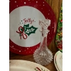 Image 3 : Christmas serving trays, glass decanter, bowl and vintage iridescent ceramic lady head. 