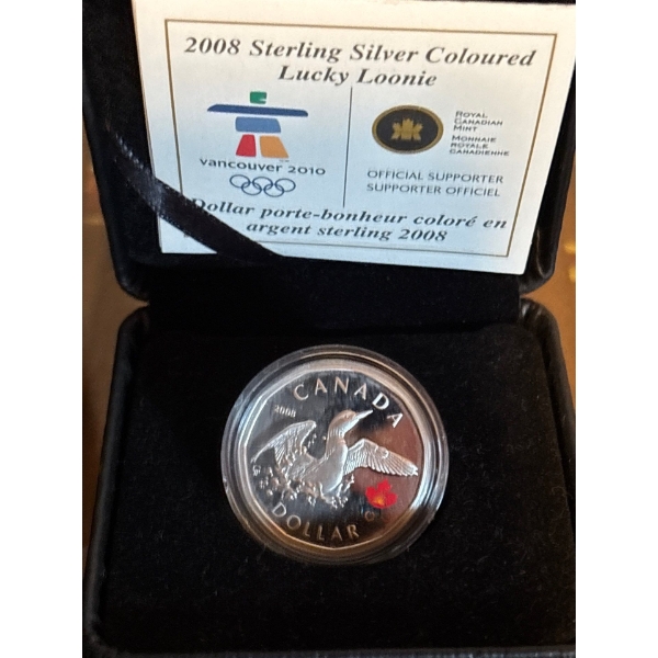2008 $1 Lucky Loonie - Sterling Silver Dollar
