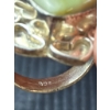 Image 9 : Stamped .925 Green Amber Bracelet and Earrings with Yellow Jasper Ring