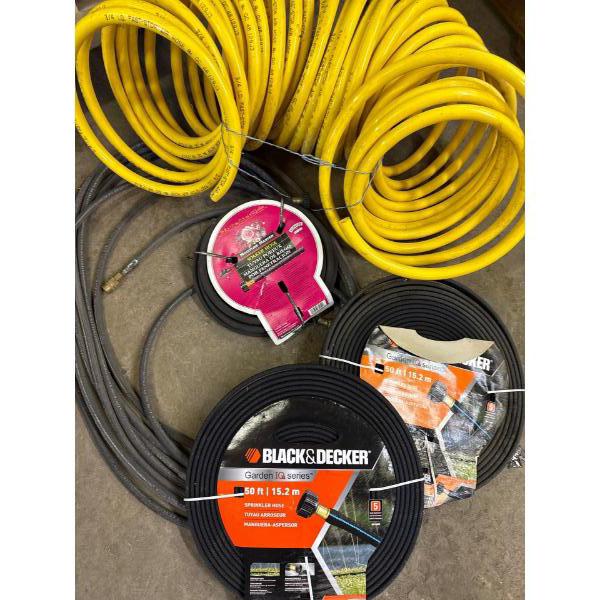 Miscellaneous Hose/Cord Collection Incl. New Garden Hoses 