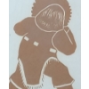 Image 4 : Untitled: Drummer, Artist: Unknown, Block Print Framed Under Glass 13.5 X 16.5