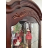 Image 3 : Art Nouveau Style Wooden Glass Cabinet, Contents NOT Included, Magnetic Close - 28W, 12D, 76.5T 