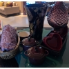 Image 1 : Enchanting Purple & Plumeria Decorative Art Glass