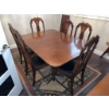 Image 2 : Wood Drop-Leaf Dining Table with 6 Chairs