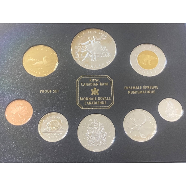 2001 Royal Canadian Mint Proof Set of Canadian Coinage