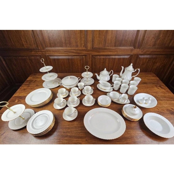 Royal Albert 'Val D'Or' 72-Piece Bone China Set with Gilded Accents