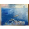 Image 1 : Lauri Ansell - Sharks - Oil On Canvas Board 16 x 20