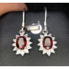 Image 2 :  Silver Spessartite Garnet gemstone Earrings 1.77 ct Certified ($1,209 Appraisal)