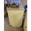Image 4 : White Retail Counter with Slatwall Front and Storage Shelf