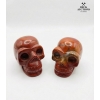 Image 1 : 2 hand-carved Red Jasper Crystal skulls. 3 IN T