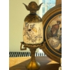 Image 4 : Antique Sevres Porcelain Urns On Ormolu Base w/ Lipstick Keep Brass Inkwell & More