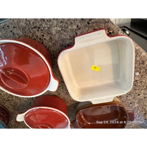 4 Le Creuset Style Casserole Dish Collection 1 Marked