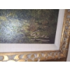 Image 3 : Landscape Painting w/ Gold Leaf Frame 54 X 31, Signature Illegible