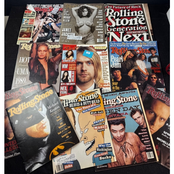 Vintage Rolling Stone Magazine Collection (11 Issues)