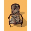Image 4 : Upholstered Mahogany Accent Chair 24x25x44 Floral Print 