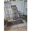 Image 1 : Dismantled Cast Iron Garden Bench w/ 3 7ft Cast Iron Trellus Panels 
