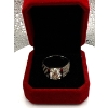 Image 2 : 3ct Round Moissanite in Center with 50 Round Cubic Zirconia in 925 Silver Ring - Size 9.75