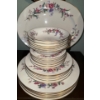 Image 1 : WEDGEWOOD "Devon Sprays' Fine Bone China Dinnerware - Assorted Plates