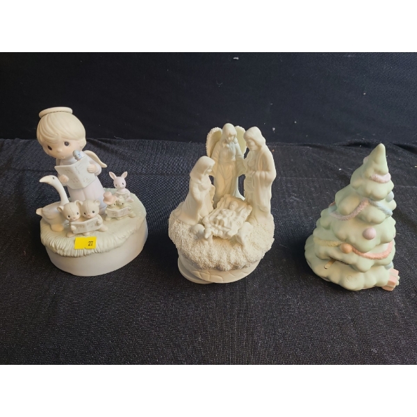 Trio of Small Music Boxes 