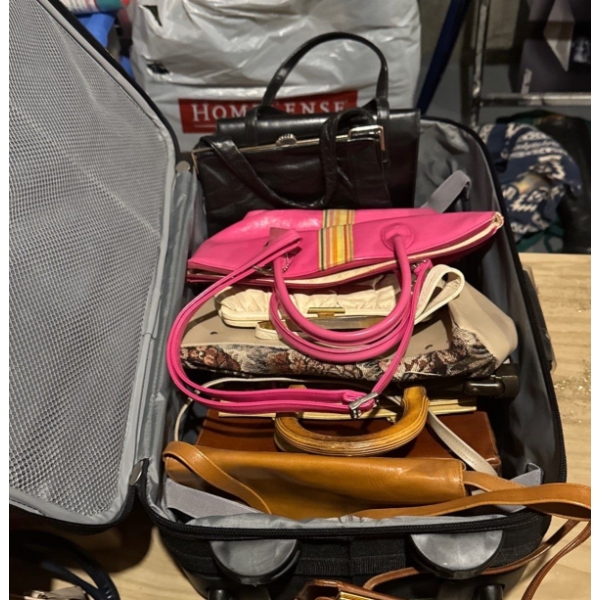 Bunch of Womens Handbags Plus Samsonite Luggage 