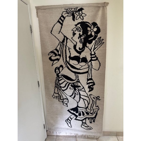 Indian Fold Art Wool Wall Hanging Textile 36W x 76T