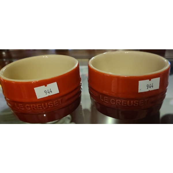 Le Creuset Stackable Ramekins 200 ml Set of 2 Flame 3.5 W at Top Opening, 2.5 T