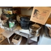 Image 1 :  large selection of canning items, pressure cookers the original all metal squeeze, strainer, cannin