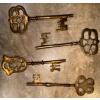 Image 1 : XL Brass Skeleton Keys 9"Long 