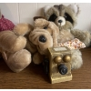 Image 5 : Heritage Collection Collectible Bear w/vintage Mini Axe & Racoon Plush Toy  Dominoes too