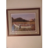 Image 1 : Landscape Portrait w/ Boat Oil On Board 17x15  Artists Signature is illegable 9/50
