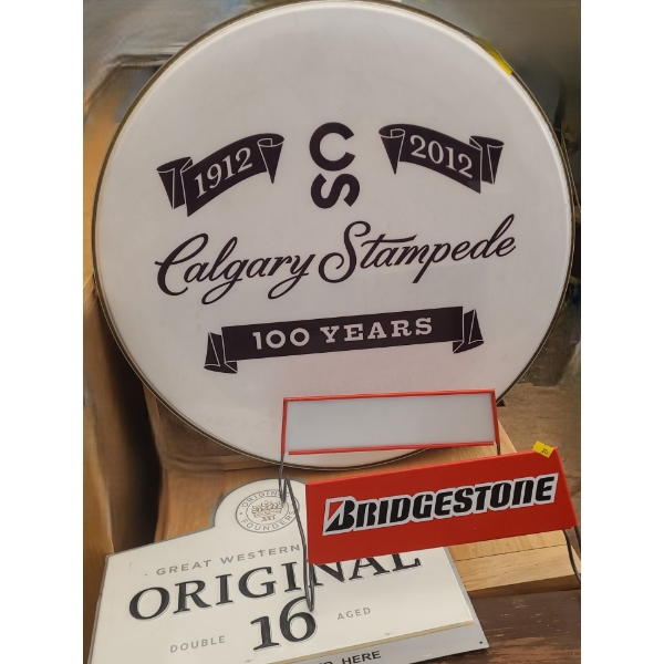 Stampede 100 Yrs. 26" Diameter, Original 16 Metal 18 x 15 and Bridgestone Metal 13 W, 10 D, 6.5 T 