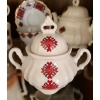 Image 4 : Ukrainian Cupware, Psyanka, Teapot, Teacup & Saucer, Sugar Dish and More! (Elsies Exclusive) 