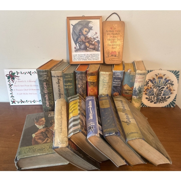 Collectible Vintage Books From Germany w/ Decorative Wall Hangings 6" Tall