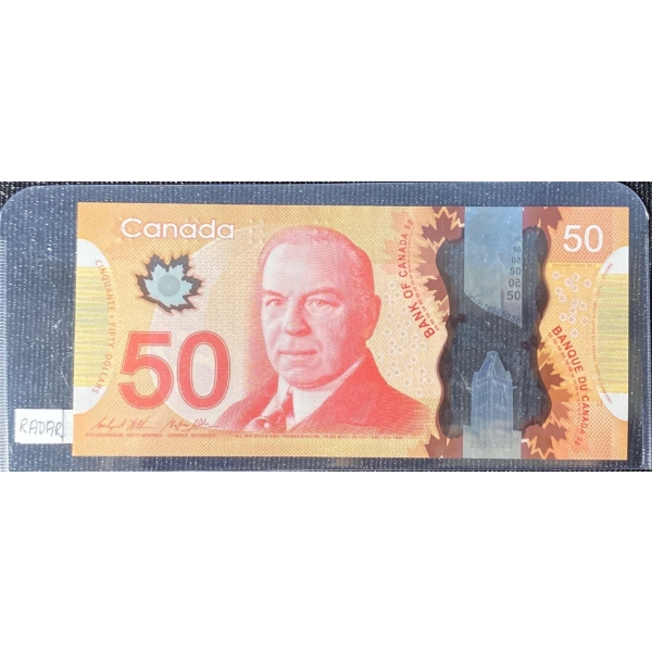 Radar Canadian $50 Bill
