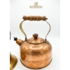 Image 2 : Brass And Wood School Bell, A Copper Tea Kettle, And A Rustic Metal Lantern.