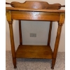 Image 4 : Wooden Antique Washstand w/Towel Bars & Lower Shelf 19th Century Early