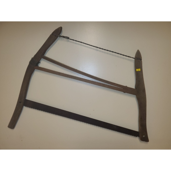 Vintage Saw (33"W from handle to handle, 28"T)