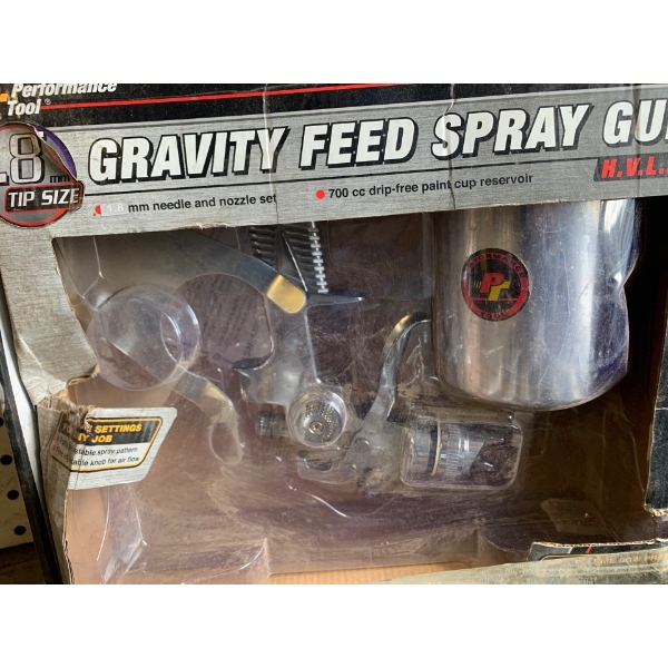 Tool Collection - New in Box  Performance Tool Gravity Feed Spray Gun HVLP & More 