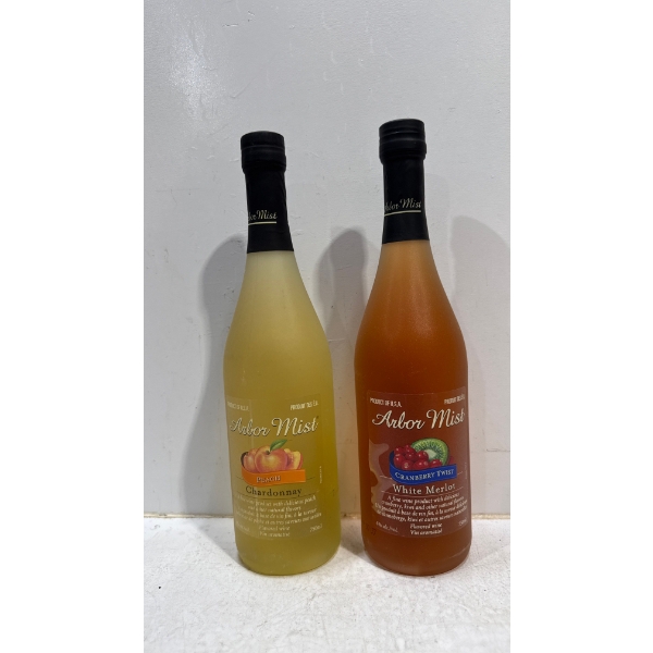 Arlor Mist Peach Chardonnay & Cranberry Twist White Merlot 750ml Bottles - Sealed