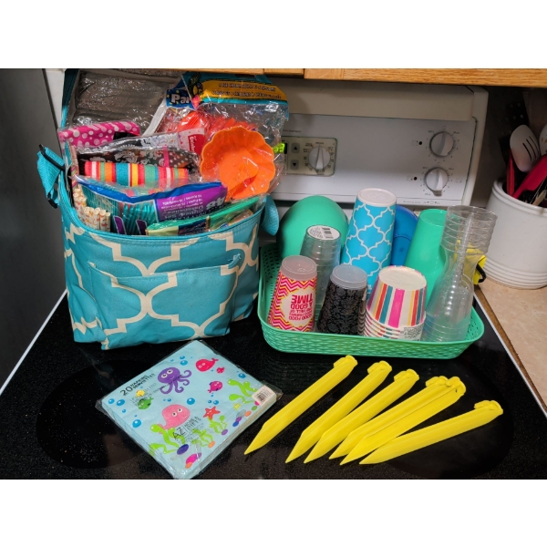 Picnic Pack - Single Use Utensils Plates Serviettes Glasses Straws & More