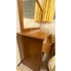 Image 2 : Vintage Walnut 9 Drawer Dresser w/ Mirror 53x17x55