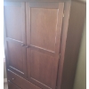 Image 2 : Lovley Two Drawer Wood Armoire 42 1/2 w 62 1/2 h