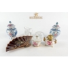 Image 1 : Chinese Porcelain & Decorative Arts ,Two Lidded Jars, Japanese Fan-Shaped Ceramic Dish And More