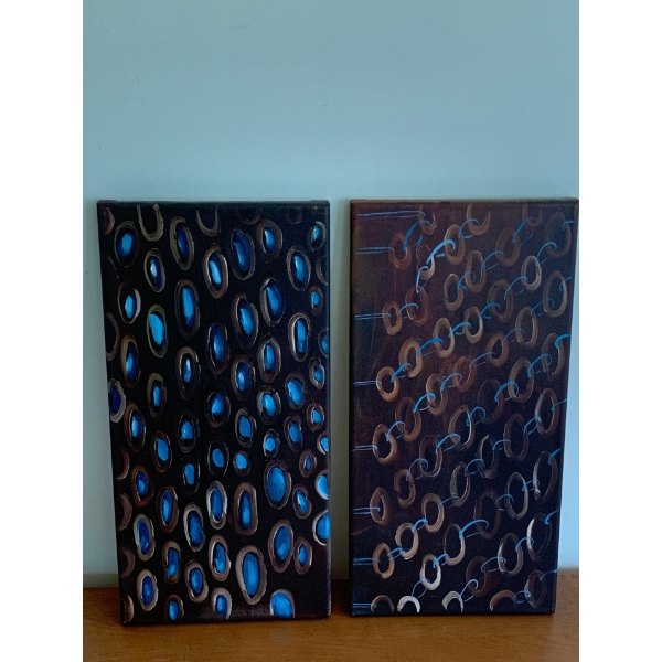 Lauri Ansell Microscopic Oil On Board  7 x 13