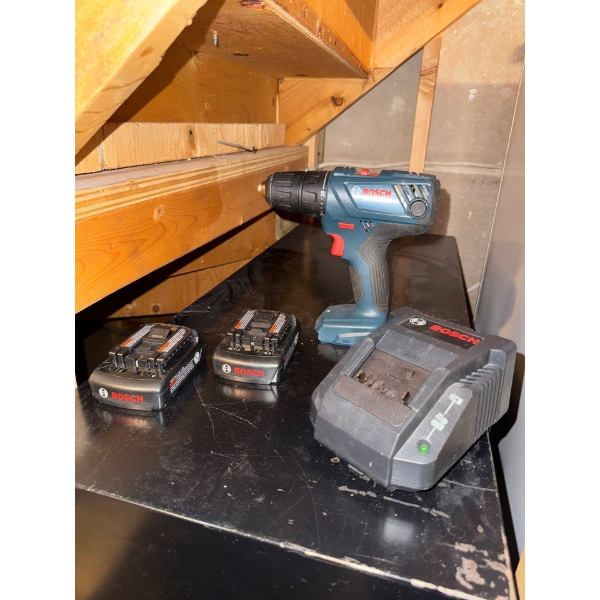 Bosch Drill With 2 Batteries and Charger